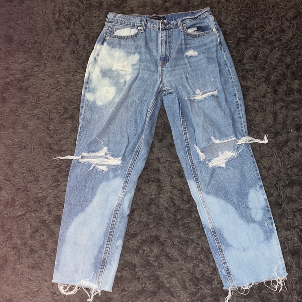 Denim jeans white spots